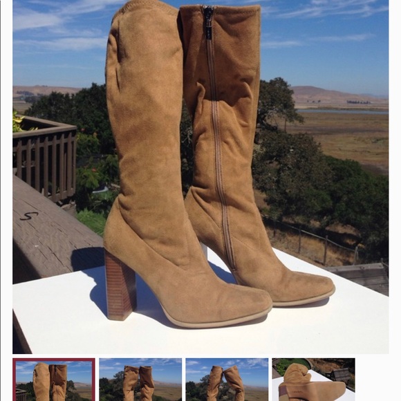 90s vintage Candies faux suede camel boots - Picture 4 of 8